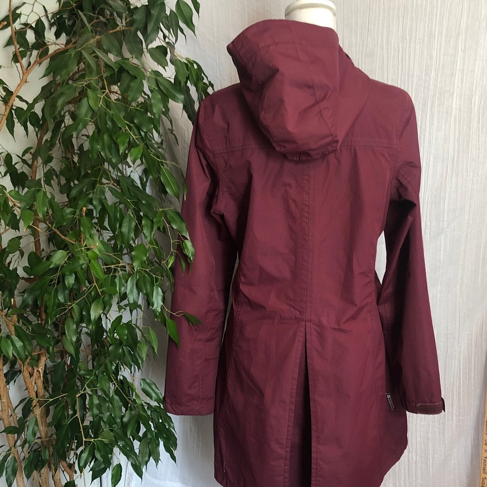 MOUNTAIN WAREHOUSE size 8 waterproof hooded zip up raincoat jacket 3/4 length - Picture 6 of 16